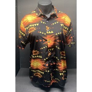 Fresh Prince Of Bel Air Southwest Navaho Aztec Print Shirt XL‎